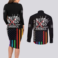 No Kings In America LGBT Couples Matching Long Sleeve Bodycon Dress and Long Sleeve Button Shirt We the People Say No - Wonder Print Shop