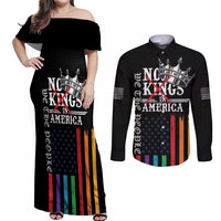 No Kings In America LGBT Couples Matching Off Shoulder Maxi Dress and Long Sleeve Button Shirt We the People Say No - Wonder Print Shop