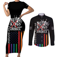 No Kings In America LGBT Couples Matching Short Sleeve Bodycon Dress and Long Sleeve Button Shirt We the People Say No - Wonder Print Shop