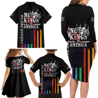 No Kings In America LGBT Family Matching Long Sleeve Bodycon Dress and Hawaiian Shirt We the People Say No - Wonder Print Shop