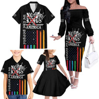 No Kings In America LGBT Family Matching Off The Shoulder Long Sleeve Dress and Hawaiian Shirt We the People Say No - Wonder Print Shop
