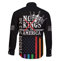 No Kings In America LGBT Family Matching Off The Shoulder Long Sleeve Dress and Hawaiian Shirt We the People Say No - Wonder Print Shop