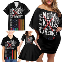 No Kings In America LGBT Family Matching Off Shoulder Short Dress and Hawaiian Shirt We the People Say No - Wonder Print Shop