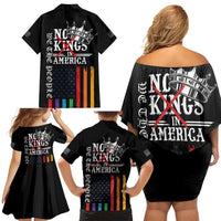 No Kings In America LGBT Family Matching Off Shoulder Short Dress and Hawaiian Shirt We the People Say No - Wonder Print Shop