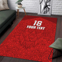 Custom Czech Republic Football Red Version Area Rug Go Champion Sporty Style LT18