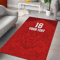 Custom Czech Republic Football Red Version Area Rug Go Champion Sporty Style LT18