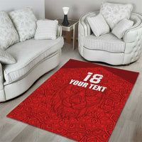 Custom Czech Republic Football Red Version Area Rug Go Champion Sporty Style LT18