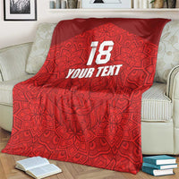 Custom Czech Republic Football Red Version Blanket Go Champion Sporty Style LT18