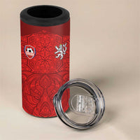 Custom Czech Republic Football Red Version 4 in 1 Can Cooler Tumbler Go Champion Sporty Style LT18