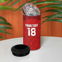 Custom Czech Republic Football Red Version 4 in 1 Can Cooler Tumbler Go Champion Sporty Style LT18