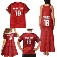Custom Czech Republic Football Red Version Family Matching Tank Maxi Dress and Hawaiian Shirt Go Champion Sporty Style LT18
