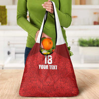 Custom Czech Republic Football Red Version Grocery Bag Go Champion Sporty Style LT18