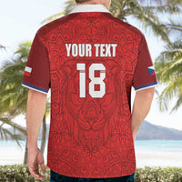 Custom Czech Republic Football Red Version Hawaiian Shirt Go Champion Sporty Style LT18