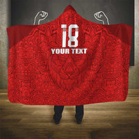 Custom Czech Republic Football Red Version Hooded Blanket Go Champion Sporty Style LT18