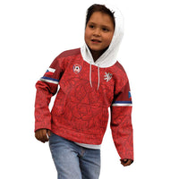 Custom Czech Republic Football Red Version Kid Hoodie Go Champion Sporty Style LT18