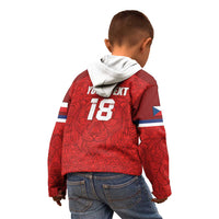 Custom Czech Republic Football Red Version Kid Hoodie Go Champion Sporty Style LT18