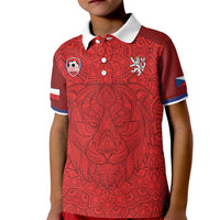 Custom Czech Republic Football Red Version Kid Polo Shirt Go Champion Sporty Style LT18