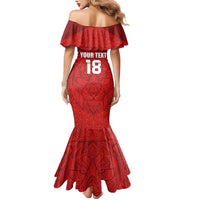 Custom Czech Republic Football Red Version Mermaid Dress Go Champion Sporty Style LT18