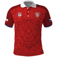 Custom Czech Republic Football Red Version Polo Shirt Go Champion Sporty Style LT18