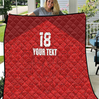 Custom Czech Republic Football Red Version Quilt Go Champion Sporty Style LT18