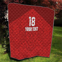 Custom Czech Republic Football Red Version Quilt Go Champion Sporty Style LT18