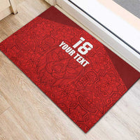 Custom Czech Republic Football Red Version Rubber Doormat Go Champion Sporty Style LT18