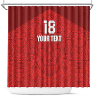 Custom Czech Republic Football Red Version Shower Curtain Go Champion Sporty Style LT18