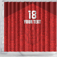 Custom Czech Republic Football Red Version Shower Curtain Go Champion Sporty Style LT18