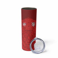 Custom Czech Republic Football Red Version Skinny Tumbler Go Champion Sporty Style LT18