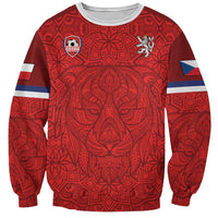 Custom Czech Republic Football Red Version Sweatshirt Go Champion Sporty Style LT18