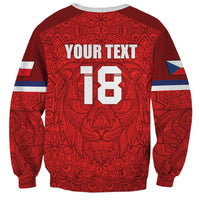 Custom Czech Republic Football Red Version Sweatshirt Go Champion Sporty Style LT18