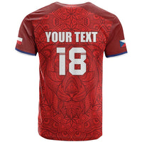 Custom Czech Republic Football Red Version T Shirt Go Champion Sporty Style LT18