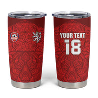 Custom Czech Republic Football Red Version Tumbler Cup Go Champion Sporty Style LT18