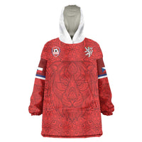 Custom Czech Republic Football Red Version Wearable Blanket Hoodie Go Champion Sporty Style LT18