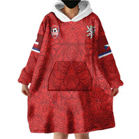 Custom Czech Republic Football Red Version Wearable Blanket Hoodie Go Champion Sporty Style LT18