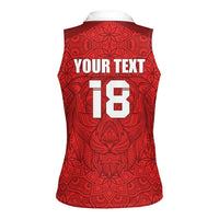 Custom Czech Republic Football Red Version Women Sleeveless Polo Shirt Go Champion Sporty Style LT18