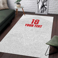 Custom Czech Republic Football White Version Area Rug Go Champion Sporty Style LT18