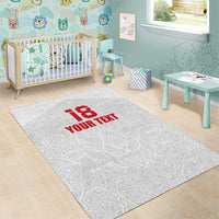 Custom Czech Republic Football White Version Area Rug Go Champion Sporty Style LT18