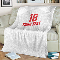 Custom Czech Republic Football White Version Blanket Go Champion Sporty Style LT18