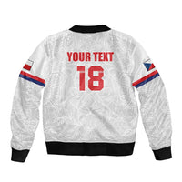 Custom Czech Republic Football White Version Bomber Jacket Go Champion Sporty Style LT18