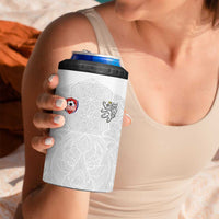 Custom Czech Republic Football White Version 4 in 1 Can Cooler Tumbler Go Champion Sporty Style LT18