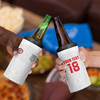 Custom Czech Republic Football White Version 4 in 1 Can Cooler Tumbler Go Champion Sporty Style LT18