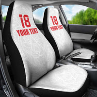 Custom Czech Republic Football White Version Car Seat Cover Go Champion Sporty Style LT18