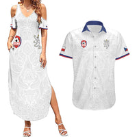 Custom Czech Republic Football White Version Couples Matching Summer Maxi Dress and Hawaiian Shirt Go Champion Sporty Style LT18