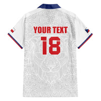 Custom Czech Republic Football White Version Family Matching Long Sleeve Bodycon Dress and Hawaiian Shirt Go Champion Sporty Style LT18