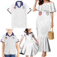 Custom Czech Republic Football White Version Family Matching Mermaid Dress and Hawaiian Shirt Go Champion Sporty Style LT18