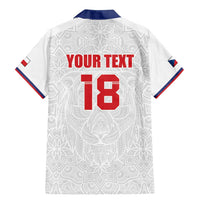 Custom Czech Republic Football White Version Family Matching Mermaid Dress and Hawaiian Shirt Go Champion Sporty Style LT18