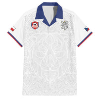 Custom Czech Republic Football White Version Family Matching Short Sleeve Bodycon Dress and Hawaiian Shirt Go Champion Sporty Style LT18