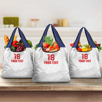 Custom Czech Republic Football White Version Grocery Bag Go Champion Sporty Style LT18