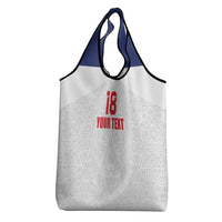 Custom Czech Republic Football White Version Grocery Bag Go Champion Sporty Style LT18